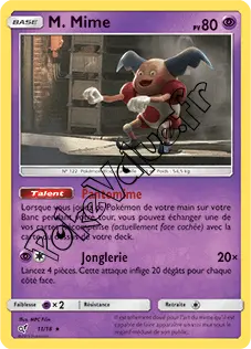Carte Pokémon M. Mime n°11 de la série Détective Pikachu