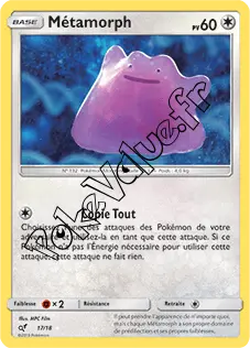 Carte Pokémon Métamorph n°17 de la série Détective Pikachu