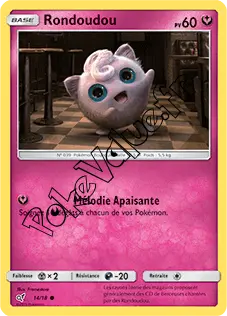 Carte Pokémon Rondoudou n°14 de la série Détective Pikachu