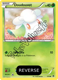 Carte Pokémon Doudouvet  Reverse n°9 de la série Pouvoirs Émergents