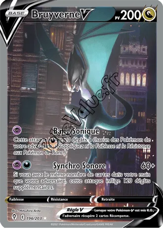 Carte Pokémon Bruyverne V  n°196 de la série Évolution Céleste