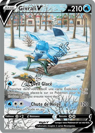 Carte Pokémon Givrali V  n°175 de la série Évolution Céleste