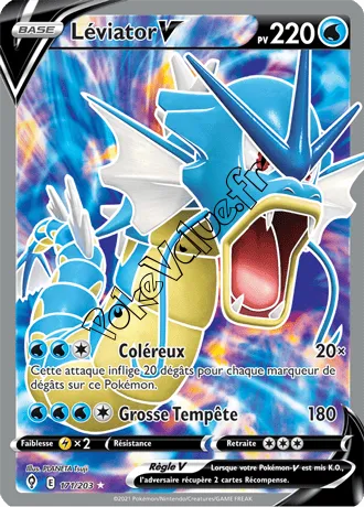 Carte Pokémon Léviator V  n°171 de la série Évolution Céleste