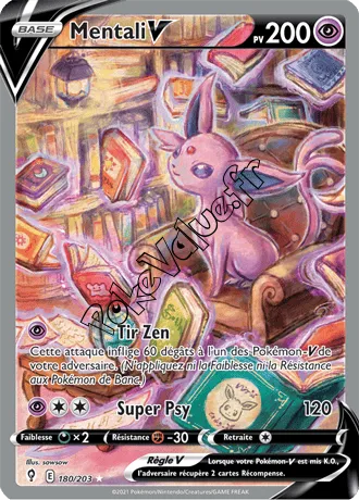 Carte Pokémon Mentali V  n°180 de la série Évolution Céleste