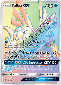 Carte Pokémon Palkia GX  n°132 de la série Lumière Interdite