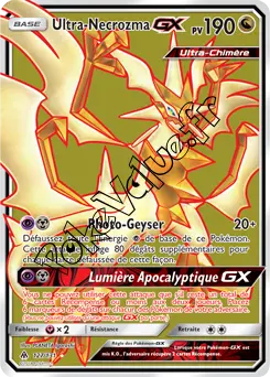 Carte Pokémon Ultra Necrozma GX  n°127 de la série Lumière Interdite