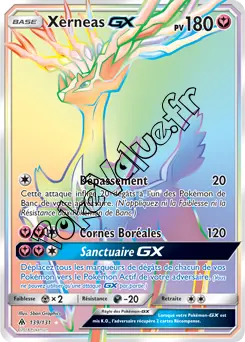 Carte Pokémon Xerneas GX  n°139 de la série Lumière Interdite