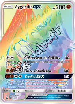 Carte Pokémon Zygarde GX  n°136 de la série Lumière Interdite