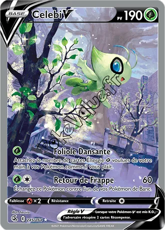Carte Pokémon Celebi V  n°245 de la série Poing de Fusion