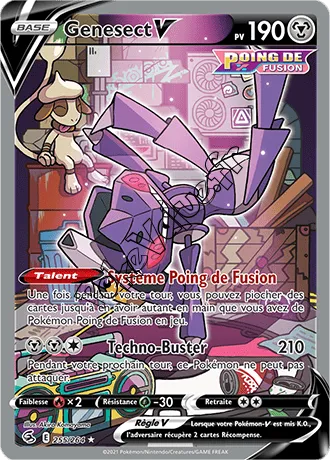 Carte Pokémon Genesect V  n°255 de la série Poing de Fusion