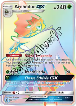 Carte Pokémon Archéduc GX n°146 de la série Gardiens Ascendant