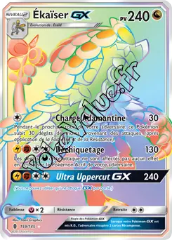Carte Pokémon Ékaïser GX n°159 de la série Gardiens Ascendant