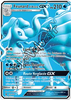 Carte Pokémon Feunard d’Alola GX n°132 de la série Gardiens Ascendant