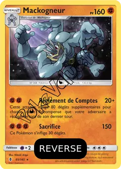 Carte Pokémon Mackogneur  Reverse n°65 de la série Gardiens Ascendant