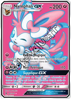 Carte Pokémon Nymphali GX  n°140 de la série Gardiens Ascendant