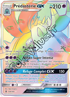 Carte Pokémon Prédastérie GX n°154 de la série Gardiens Ascendant