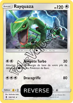 Carte Pokémon Rayquaza  Reverse n°106 de la série Gardiens Ascendant