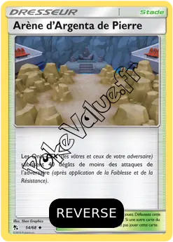 Carte Pokémon Arène d’Argenta de Pierre Reverse n°54 de la série Destinées Occultes