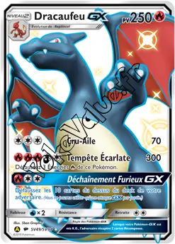 Carte Pokémon Dracaufeu GX n°SV49 de la série Destinées Occultes
