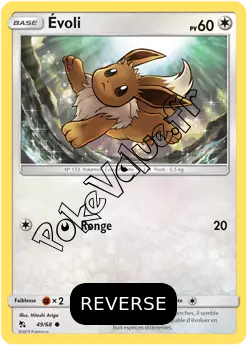 Carte Pokémon Évoli Reverse n°49 de la série Destinées Occultes