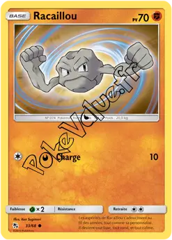 Carte Pokémon Racaillou n°33 de la série Destinées Occultes