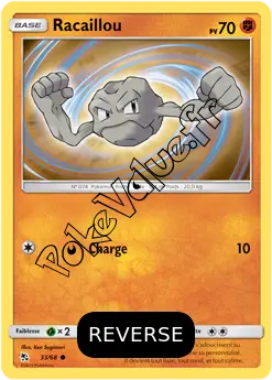 Carte Pokémon Racaillou Reverse n°33 de la série Destinées Occultes