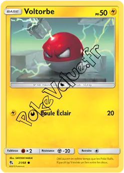 Carte Pokémon Voltorbe n°21 de la série Destinées Occultes