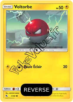 Carte Pokémon Voltorbe Reverse n°21 de la série Destinées Occultes