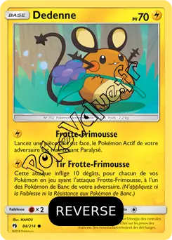 Carte Pokémon Dedenne  Reverse n°84 de la série Tonnerre Perdu