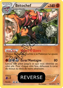 Carte Pokémon Bétochef Reverse n°64 de la série Nobles Victoires