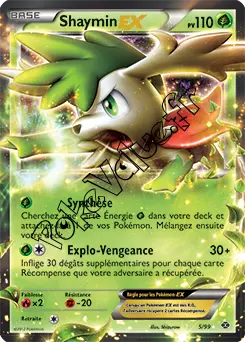 Carte Pokémon Shaymin EX  n°5 de la série Destinées Futures