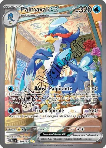 Carte Pokémon Palmaval ex  n°260 de la série Évolutions à Paldea