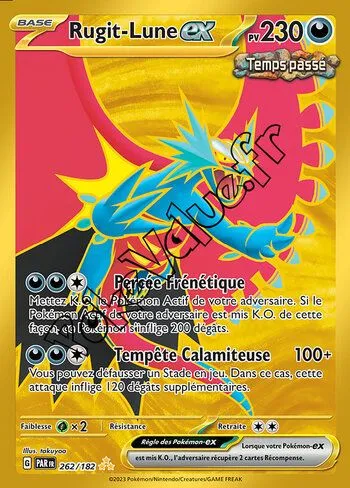 Carte Pokémon Rugit-Lune ex  n°262 de la série Faille Paradoxe