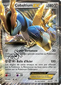 Carte Pokémon Cobaltium EX n°93 de la série Tempête Plasma