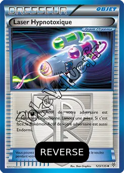 Carte Pokémon Laser Hypnotoxique Reverse n°123 de la série Tempête Plasma