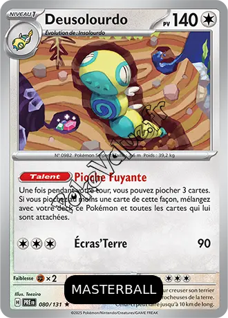 Carte Pokémon Deusolourdo  Masterball n°080 de la série Évolutions Prismatiques