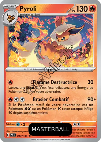 Carte Pokémon Pyroli  Masterball n°013 de la série Évolutions Prismatiques