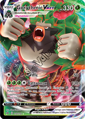 Carte Pokémon Gorythmic VMAX n°18 de la série Clash des Rebelles