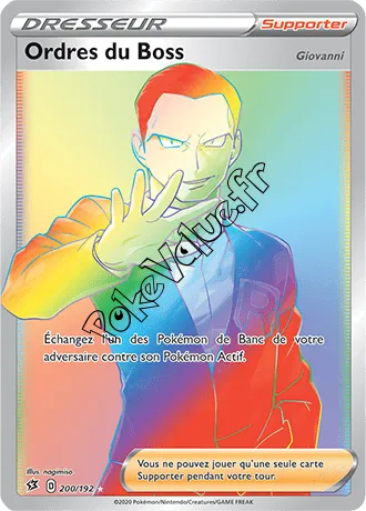 Carte Pokémon Ordres du Boss n°200 de la série Clash des Rebelles