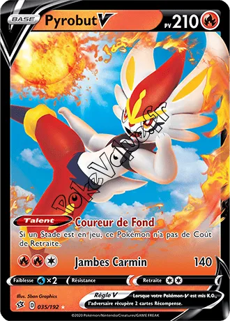 Carte Pokémon Pyrobut V n°35 de la série Clash des Rebelles