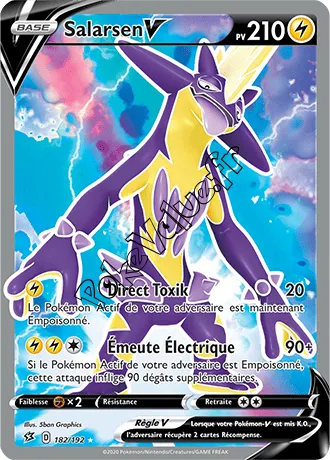 Carte Pokémon Salarsen V n°182 de la série Clash des Rebelles