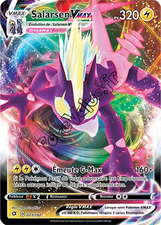 Carte Pokémon Salarsen VMAX n°71 de la série Clash des Rebelles