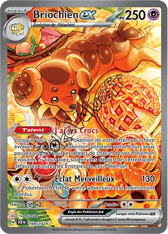 Carte Pokémon Briochien ex  n°169 de la série Couronne Stellaire
