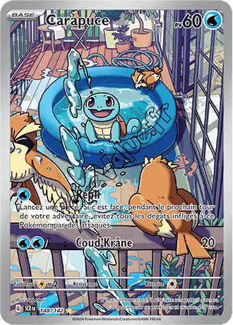 Carte Pokémon Carapuce  n°148 de la série Couronne Stellaire