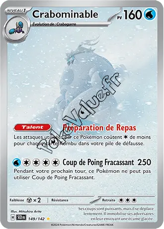 Carte Pokémon Crabominable  n°149 de la série Couronne Stellaire