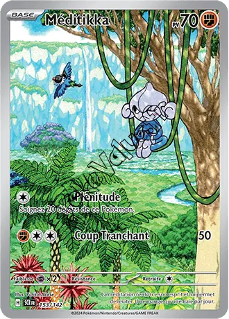 Carte Pokémon Méditikka  n°153 de la série Couronne Stellaire