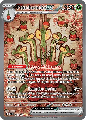 Carte Pokémon Pomdorochi ex  n°167 de la série Couronne Stellaire