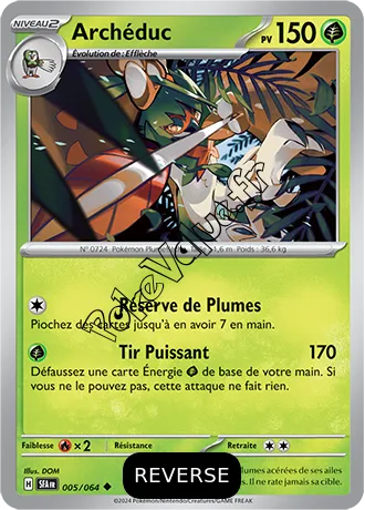 Carte Pokémon Archéduc  Reverse n°005 de la série Fable Nébuleuse