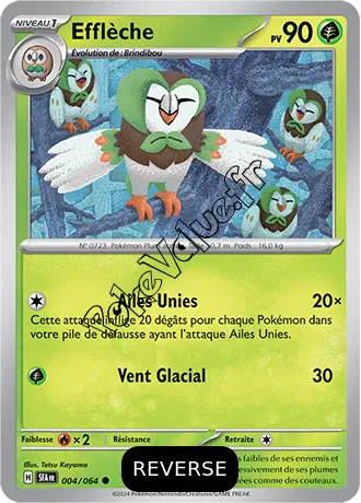 Carte Pokémon Efflèche  Reverse n°004 de la série Fable Nébuleuse
