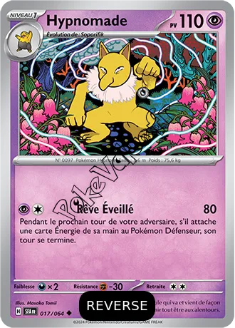 Carte Pokémon Hypnomade  Reverse n°017 de la série Fable Nébuleuse